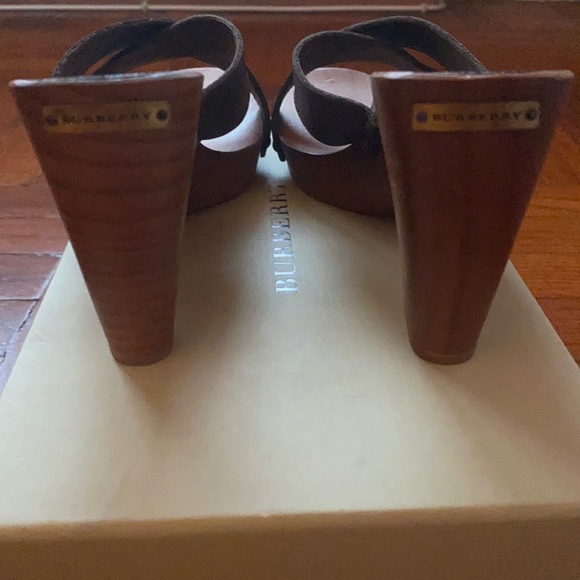 BURBERRY “SONIAS” Retro Platform Sandals Size 5.5 - Picture 5 of 8
